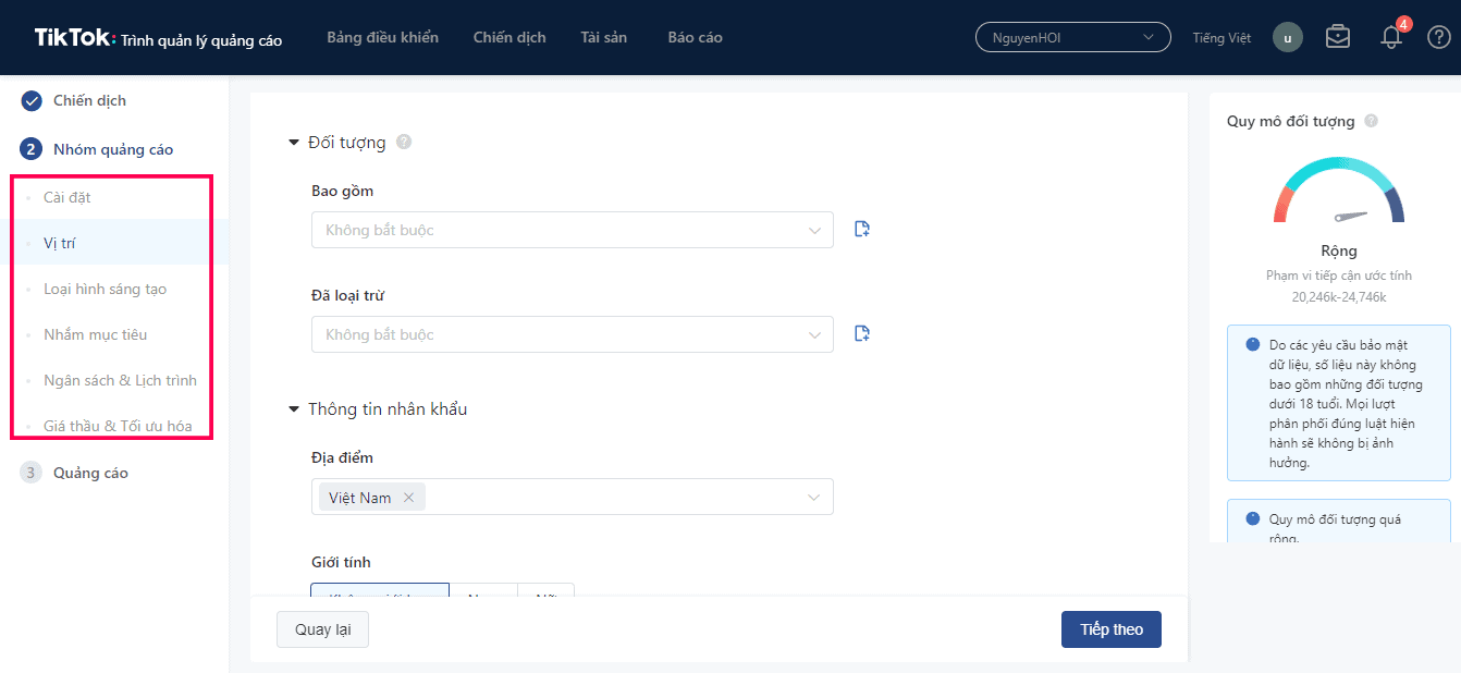 quảng cáo trên tiktok